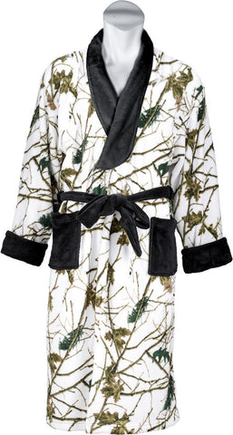 MEN'S SNOW FOREST CAMO ROMANTA CORAL FLEECE ROBE