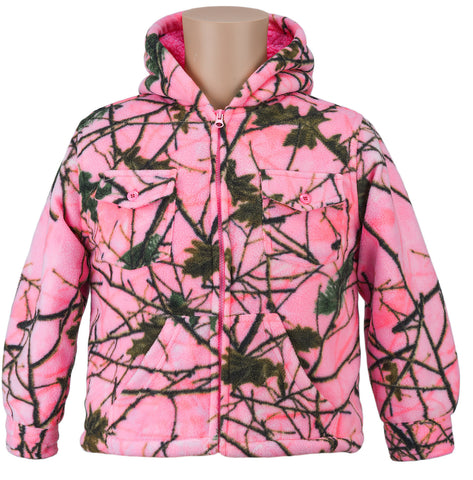 KIDS CAMO THURMOND SHERPA LINED JACKET