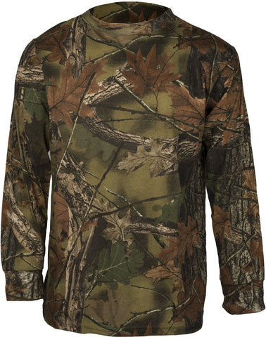 KIDS CAMO ALL COTTON LONG SLEEVE T-SHIRT