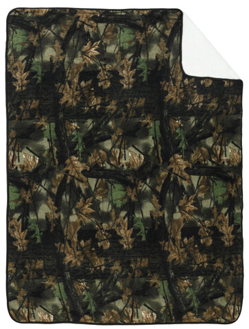 60x80 SOFT TOUCH REVERSIBLE CAMO BLANKET