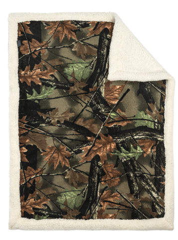 BABY SOFT SHERPA CAMO BLANKET