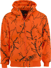 MEN'S BLAZE ORANGE DOUBLE FLEECE FULL ZIP HOODIE