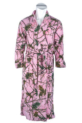 GIRLS PINK FOREST CAMO ROMANTA CORAL FLEECE ROBE