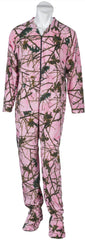 WOMEN'S PINK CAMO DAYSOR FOOTED PJ-LOUNGER