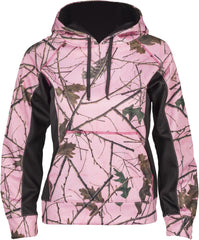 GIRLS PINK FOREST CAMO XRG SOFT SHELL HOODIE