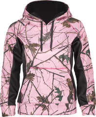 WOMEN'S PINK CAMO XRG SOFT SHELL HOODIE