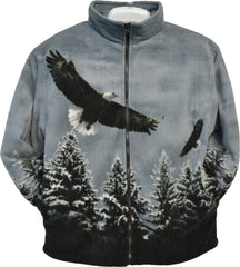 MENS/WOMENS R'LIXIO WILDLIFE GREY EAGLE ANIMAL JACKET