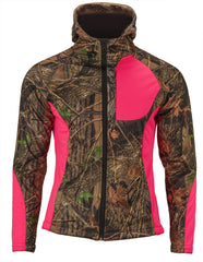 WOMEN'S CAMO CUSTOM XRG FULL ZIP SOFT SHELL HOODIE
