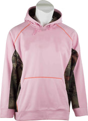 WOMEN'S PINK CAMO XRG SOFT SHELL HOODIE