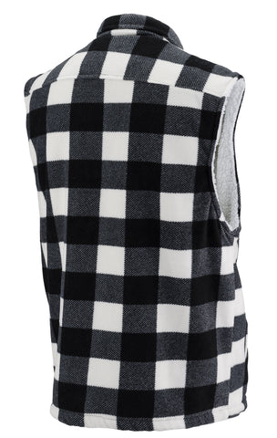 MEN'S THURMOND SHERPA LINED PLAID WORK VEST