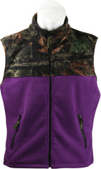 WOMEN'S CAMO ALBATES SOFT BONDED SHERPA-LINED VEST