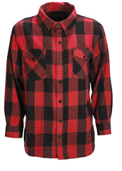 MEN'S COTTON HEAVYWEIGHT FLANNEL PLAID WORK SHIRT
