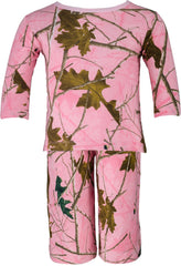 TODDLER PINK FOREST CAMO LONG TEE AND PANTS COMBO
