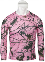 WOMEN'S PINK FOREST CAMO ACTIVE PERFORMANCE LONG SLEEVE T-SHIRT