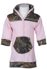 TODDLER PINK CAMO "DRESS ME UP"  HOODED TUNIC